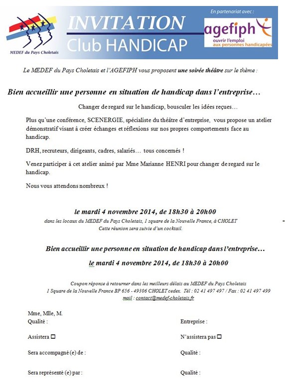 INVITATION MEDEF - NOV 2014